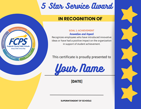 5 Star Service Award